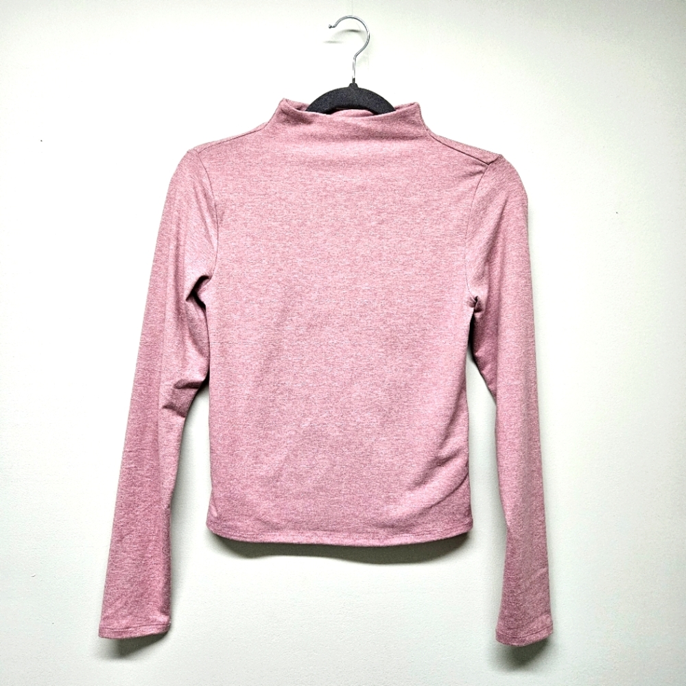 Express Body Contour Cozy Mock Neck Long Sleeve Dusty Pink Size Small NWT